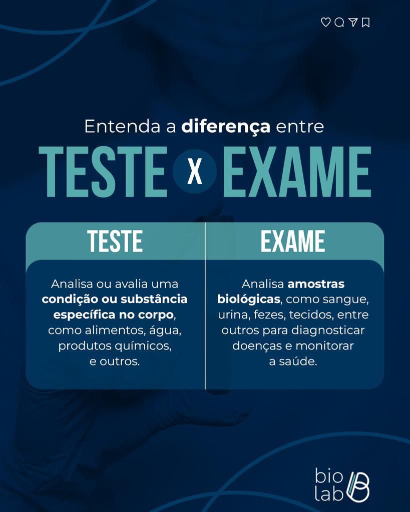 Teste x Exame